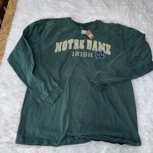 Jansport Notre‎ Dame Irish Long Sleeve Shirt Green Size L vintage